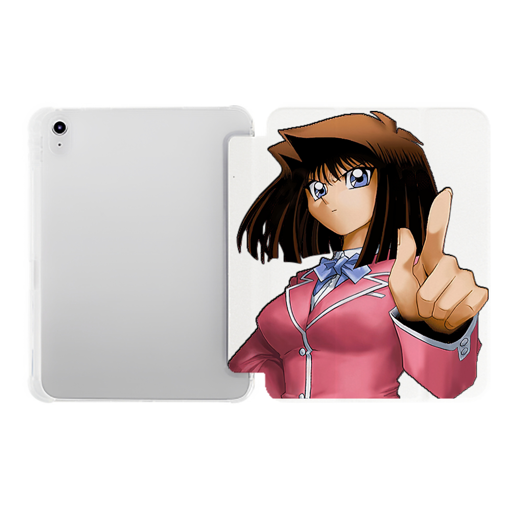 （画像用） 遊☆戯☆王 Yu-Gi-Oh! IPad ケース ペン収納付き 三つ折りスタンド PUレザー×シリコン 対応機種9.5/10.5/10.9インチ